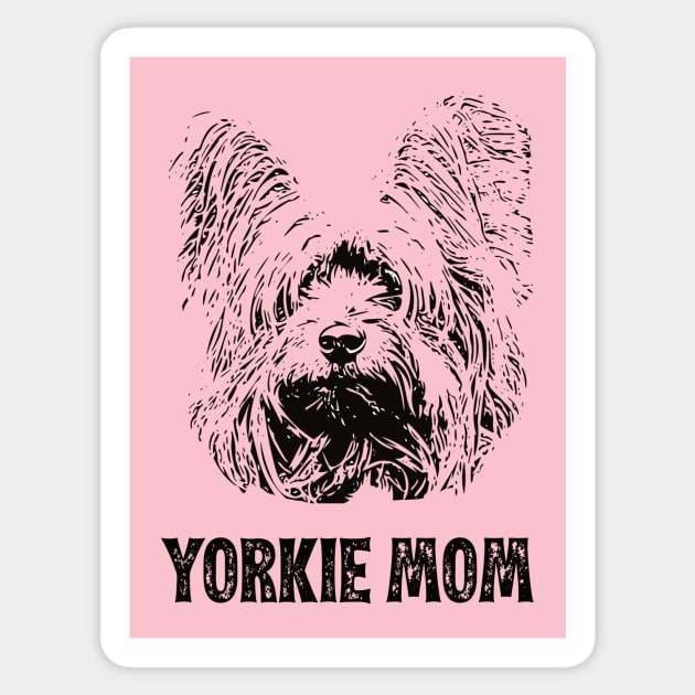 Yorkie Mom - Yorkshire Terrier Dog Mom Sticker by DoggyStyles